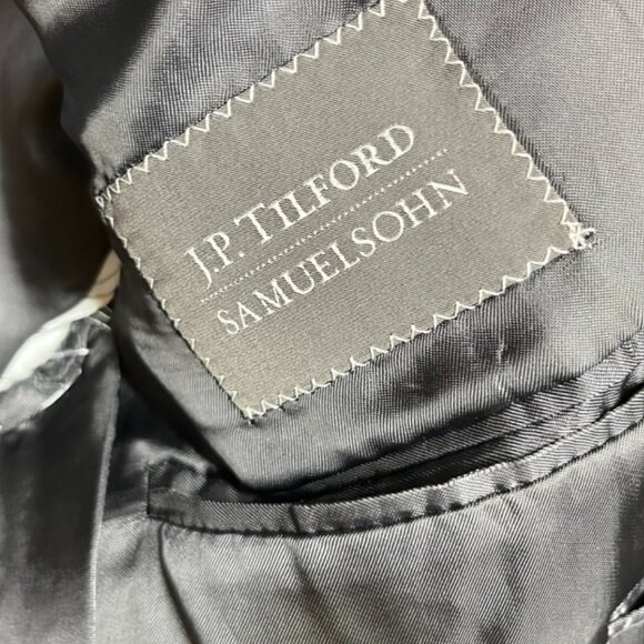 Samuelsohn Harry Rosen SB Ashton Blazer Mens 40R Striped 💯 Wool Made in Canada - Picture 5 of 15